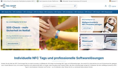 Screenshot NFC-Tag-Shop Projekt